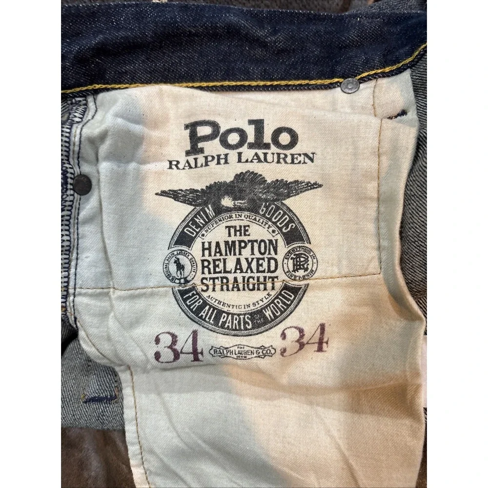 Polo Ralph Lauren Hampton Relaxed Straight Jeans Mens 34x34 Old Money